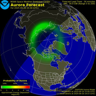 Current Northern hemispheric power input map