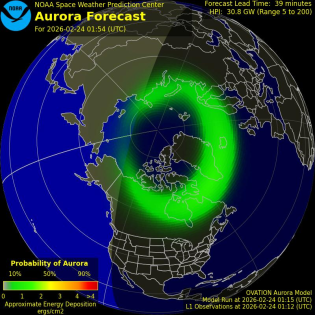 Current Northern hemispheric power input map