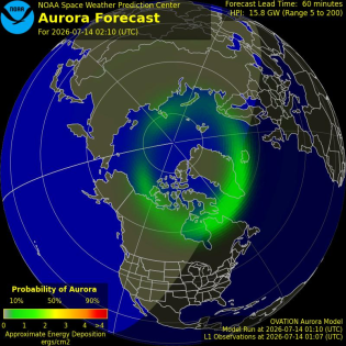 Current Northern hemispheric power input map